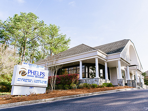 Phelps Family Dentistry office building in Wilmington, NC